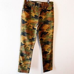 Madewell Camo high rise slim boy jean size 26